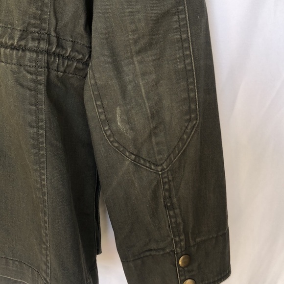 J. CREW olive green Relaxed Boyfriend Field Jacket. Open collar. Size S. - Picture 10 of 11